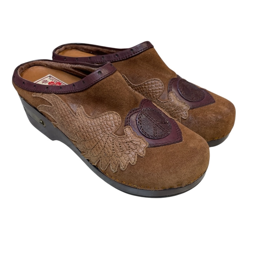 Lucky Brand Brown and Tan Mules